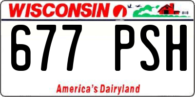 WI license plate 677PSH