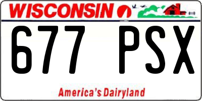 WI license plate 677PSX