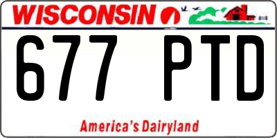 WI license plate 677PTD
