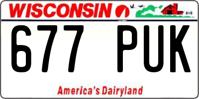 WI license plate 677PUK