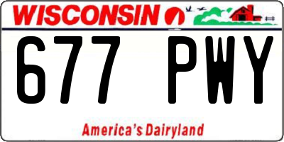 WI license plate 677PWY
