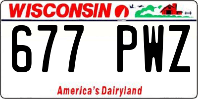 WI license plate 677PWZ