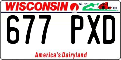 WI license plate 677PXD