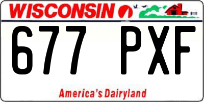WI license plate 677PXF