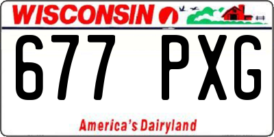 WI license plate 677PXG