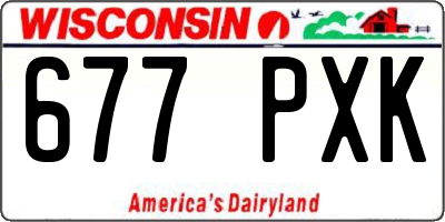 WI license plate 677PXK