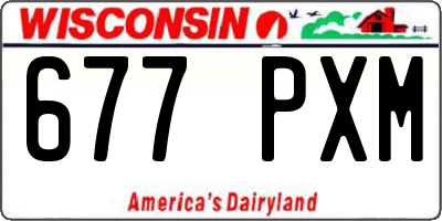 WI license plate 677PXM