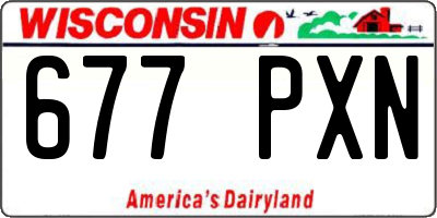 WI license plate 677PXN