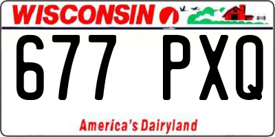 WI license plate 677PXQ