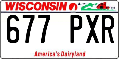 WI license plate 677PXR