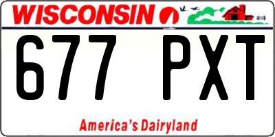 WI license plate 677PXT