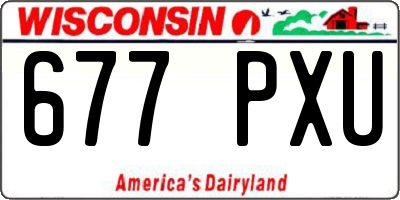 WI license plate 677PXU