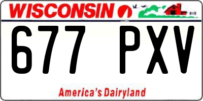 WI license plate 677PXV