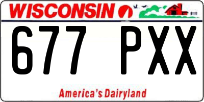 WI license plate 677PXX