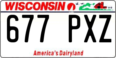 WI license plate 677PXZ