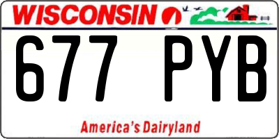 WI license plate 677PYB