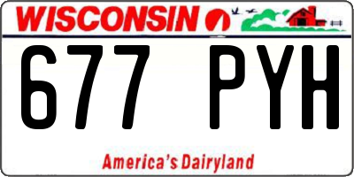 WI license plate 677PYH