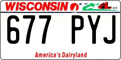 WI license plate 677PYJ