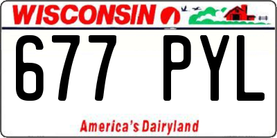 WI license plate 677PYL