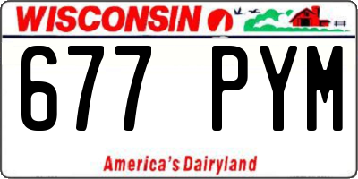 WI license plate 677PYM