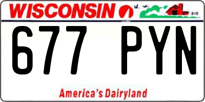 WI license plate 677PYN