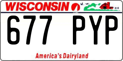 WI license plate 677PYP
