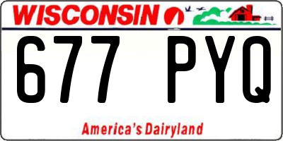 WI license plate 677PYQ