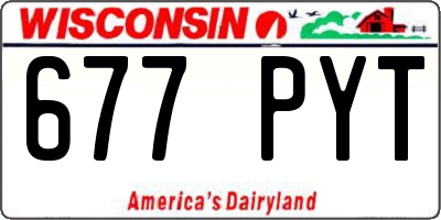 WI license plate 677PYT