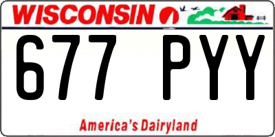 WI license plate 677PYY