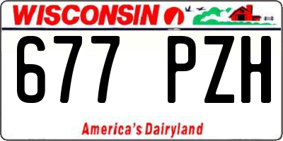 WI license plate 677PZH