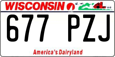WI license plate 677PZJ