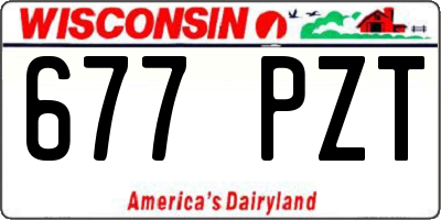 WI license plate 677PZT