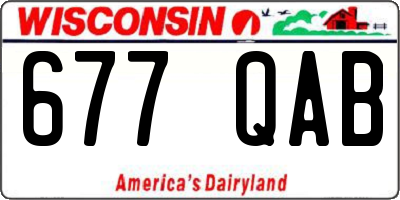 WI license plate 677QAB