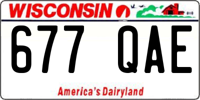 WI license plate 677QAE