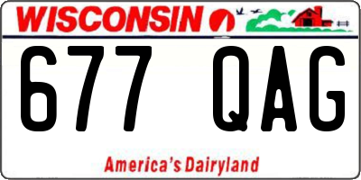 WI license plate 677QAG