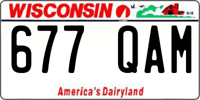 WI license plate 677QAM