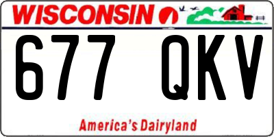 WI license plate 677QKV