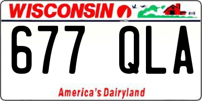 WI license plate 677QLA