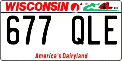 WI license plate 677QLE
