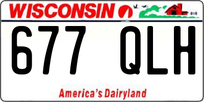 WI license plate 677QLH