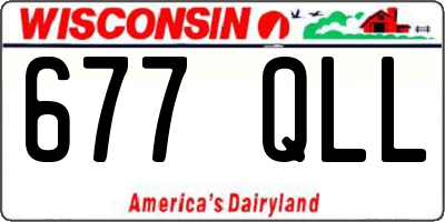 WI license plate 677QLL