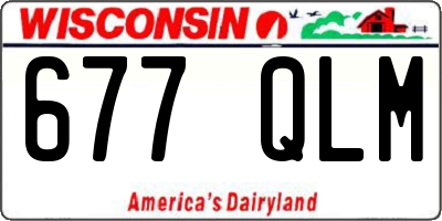 WI license plate 677QLM
