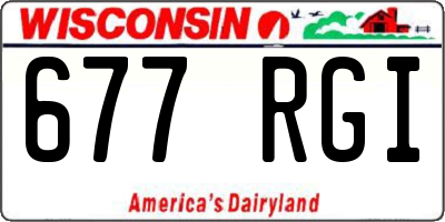 WI license plate 677RGI