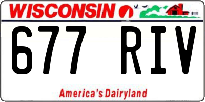 WI license plate 677RIV