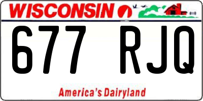 WI license plate 677RJQ