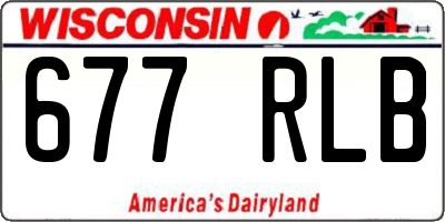 WI license plate 677RLB