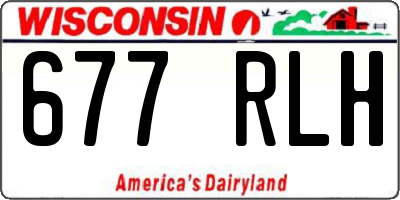 WI license plate 677RLH