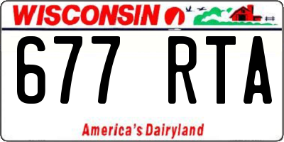 WI license plate 677RTA