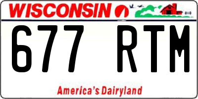 WI license plate 677RTM