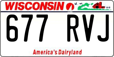 WI license plate 677RVJ